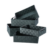 Set 5 cosuri depozitare verzi 30 x 20 x 8, 32,5 x 22,5 x 9, 35 x 25 x 10, 38 x 28 x 11,  40 x 30 x 12 cm