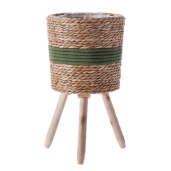 Set 2 ghivece flori natur verde 19,5 x 33 cm, 24 x 44 cm