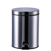 Cos gunoi cu pedala otel argintiu 20,5 x 27 cm, 5 L