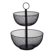 Cos dublu fier negru 31 x 41 cm