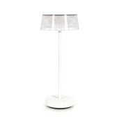 Veioza cu led otel alb Caral Ø15,4x36,5h