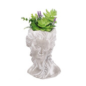 Plante artificiale suculente verzi in ghiveci III 18 x 14 x 34 cm