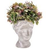 Set 2 vaze ceramica cu plante artificiale 18 x 18 x 32 cm