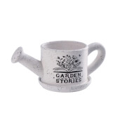 Ghiveci flori ceramica alba neagra Stropitoare Garden Stories 33 x 16 x 13 cm