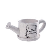 Ghiveci flori ceramica alba neagra Stropitoare My 33 x 16 x 13 cm