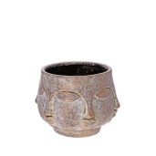 Ghiveci flori ciment gri bronz Face 22 x 16 cm