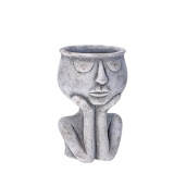 Ghiveci flori piatra gri Face 15 x 23 cm