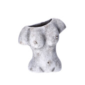 Ghiveci flori ceramica gri 24 x 15 x 24,5 cm