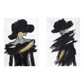 Set 2 tablouri decorative olegrafie pe panza Women 50 x 70 cm