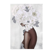 Tablou decorativ olegrafie pe panza multicolora Women II 50 x 70 cm