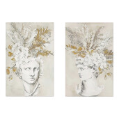 Set 2 tablouri decorative olegrafie pe panza Man 50 x 70 cm