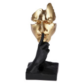 Figurina Barbat polirasina aurie neagra 13 x 11 x 31 cm