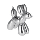Figurina Catelus polirasina argintie 25,5 x 10 x 23 cm