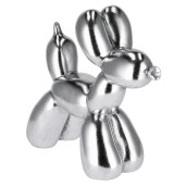 Figurina Catelus polirasina argintie 35 x 13,5 x 32 cm