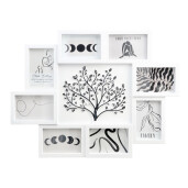 Set 2 rame foto perete plastic alb negru 10 x 15 cm, 61 x 46 cm