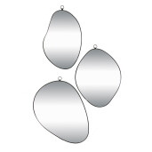 Set 3 oglinzi perete rama fier negru 16,5 x 25,5 cm,  20 x 25,5 cm, 21,5 x 29,5 cm