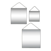 Set 3 oglinzi perete rama fier negru 20 x 20 cm, 30 x 30 cm, 35 x 35 cm