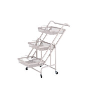 Carucior servire fier alb 44 x 30 x 95 cm