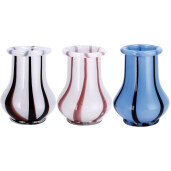 Set 3 vaze flori sticla multicolora 14,5 x 20 cm