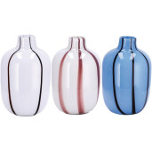 Set 3 vaze flori sticla multicolora 16,5 x 26 cm
