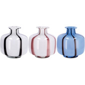 Set 3 vaze flori sticla multicolora 20 x 21 cm