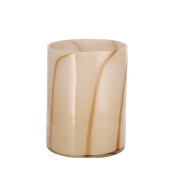 Vaza flori sticla bej 15 x 20 cm
