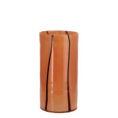 Vaza flori sticla neagra maro 12 x 25 cm