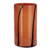 Vaza flori sticla neagra maro 15 x 28 cm