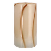 Vaza flori sticla crem maro 15 x 28 cm