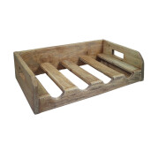 Suport 4 sticle vin lemn maro 46 x 30 x 12 cm