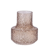 Set 2 vaze sticla ambra gri 16 x 18 cm