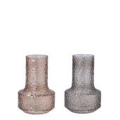 Set 2 vaze sticla ambra gri  17 x 25 cm