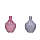 Set 2 vaze flori sticla roz violet 21,5 x 30,5 cm