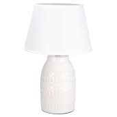 Veioza textil ceramica alba 30 x 47 cm