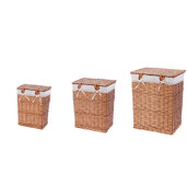 Set 3 cosuri rufe maro 30,5 x 20,5 x 40, 37 x 26,5 x 47, 44 x 33 x 56 cm