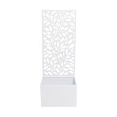 Jardiniera fier alb 30 x 22 x 80 cm