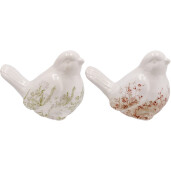 Set 2 figurine Pasari ceramica multicolora 20 x 10,5 x 14 cm