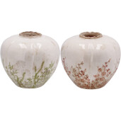 Set 2 vaze flori ceramica multicolora 16,5 x 14,5 cm
