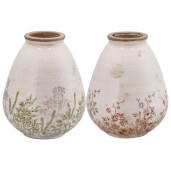 Set 2 vaze flori ceramica multicolora 17,5 x 21,5 cm