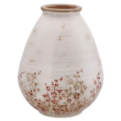 Vaza flori ceramica bej maro 21 x 26 cm