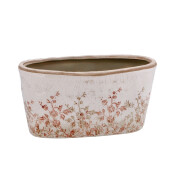 Ghiveci flori ceramica bej maro 27,5 x 12,5 x 13,5 cm