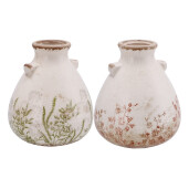 Set 2 vaze flori ceramica multicolora Salas 17 x 19,5 cm