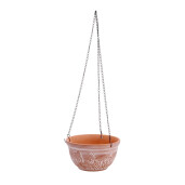 Set 2 ghivece flori, suspendabile teracota maro  17 x 10 cm, 22 x 11,5 cm