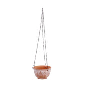 Set 2 ghivece flori, suspendabile teracota maro  17 x 10 cm, 22 x 11,5 cm