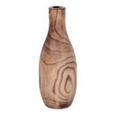 Vaza flori lemn maro 17 x 39 cm