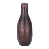 Vaza flori lemn maro inchis 17 x 39 cm