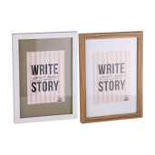 Set 2 rame foto perete mdf maro, alb 50 x 70 cm
