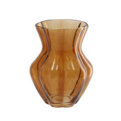 Vaza flori sticla maro 18 x 22 cm