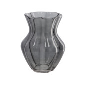 Vaza flori sticla gri 18 x 22 cm