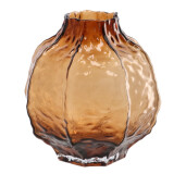 Vaza flori sticla maro 21,5 x 23 cm